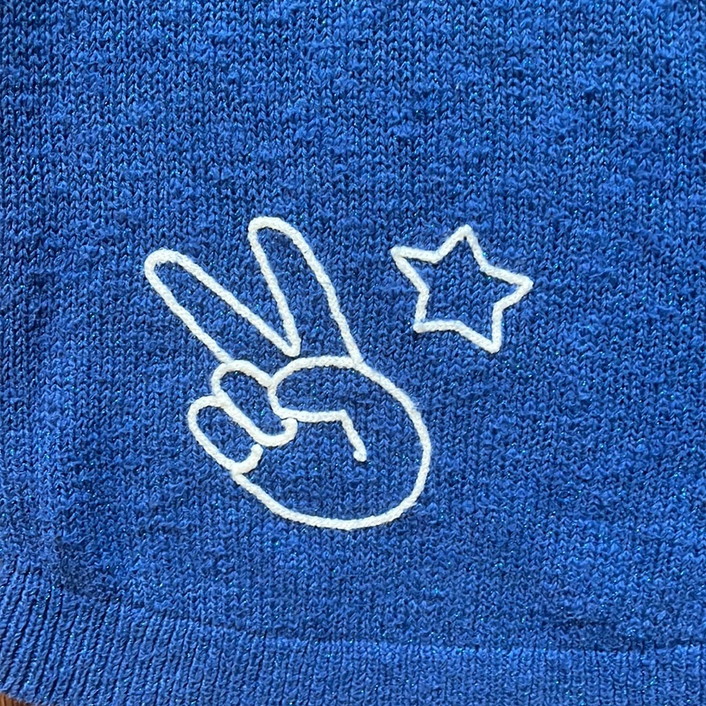 Justice for girls size 7 blue sweater - Picture 4 of 7